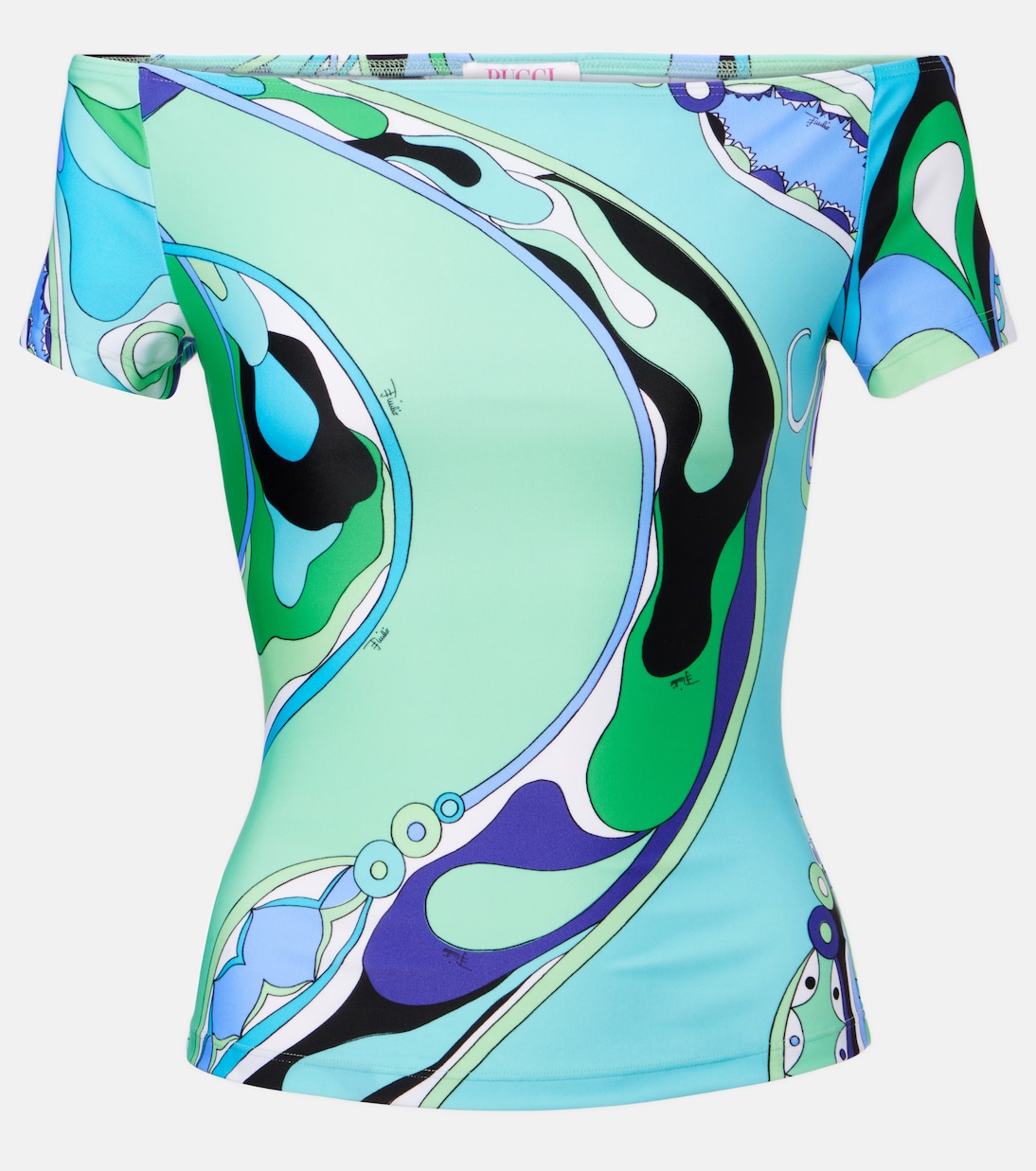Top Orchidee à encolure bardot | Pucci