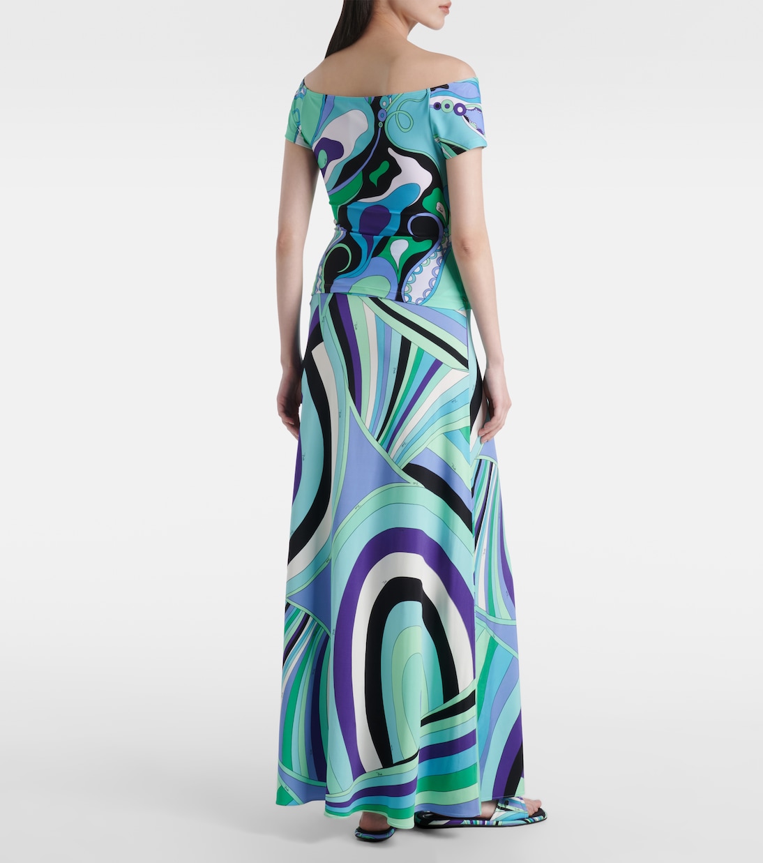 Top Orchidee à encolure bardot | Pucci