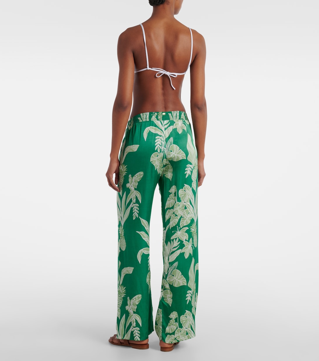 Weite Hose Cecile aus Satin | Poupette St Barth