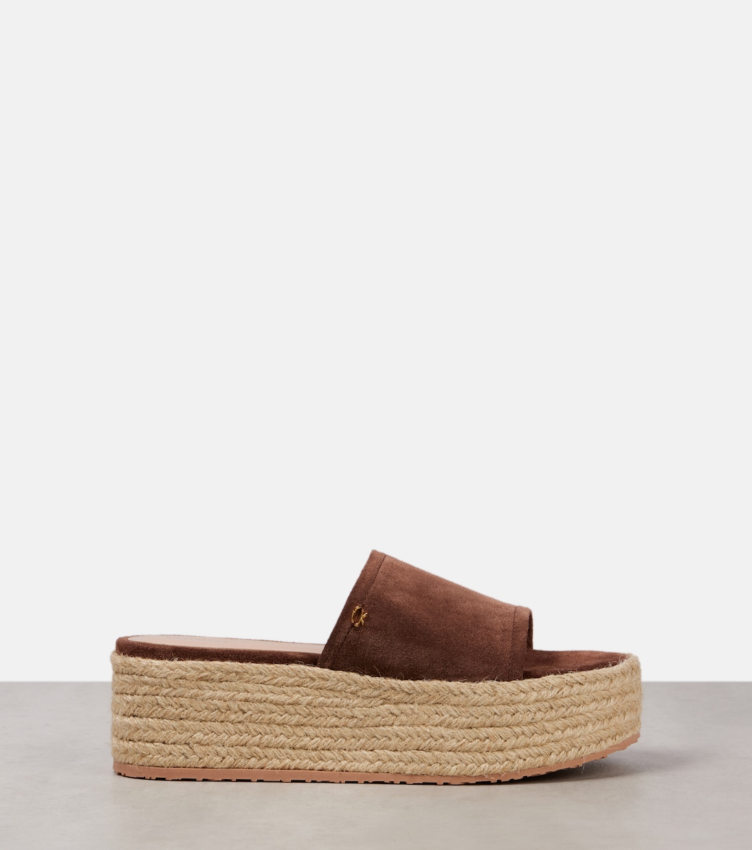 Suede platform espadrille slides | Gianvito Rossi