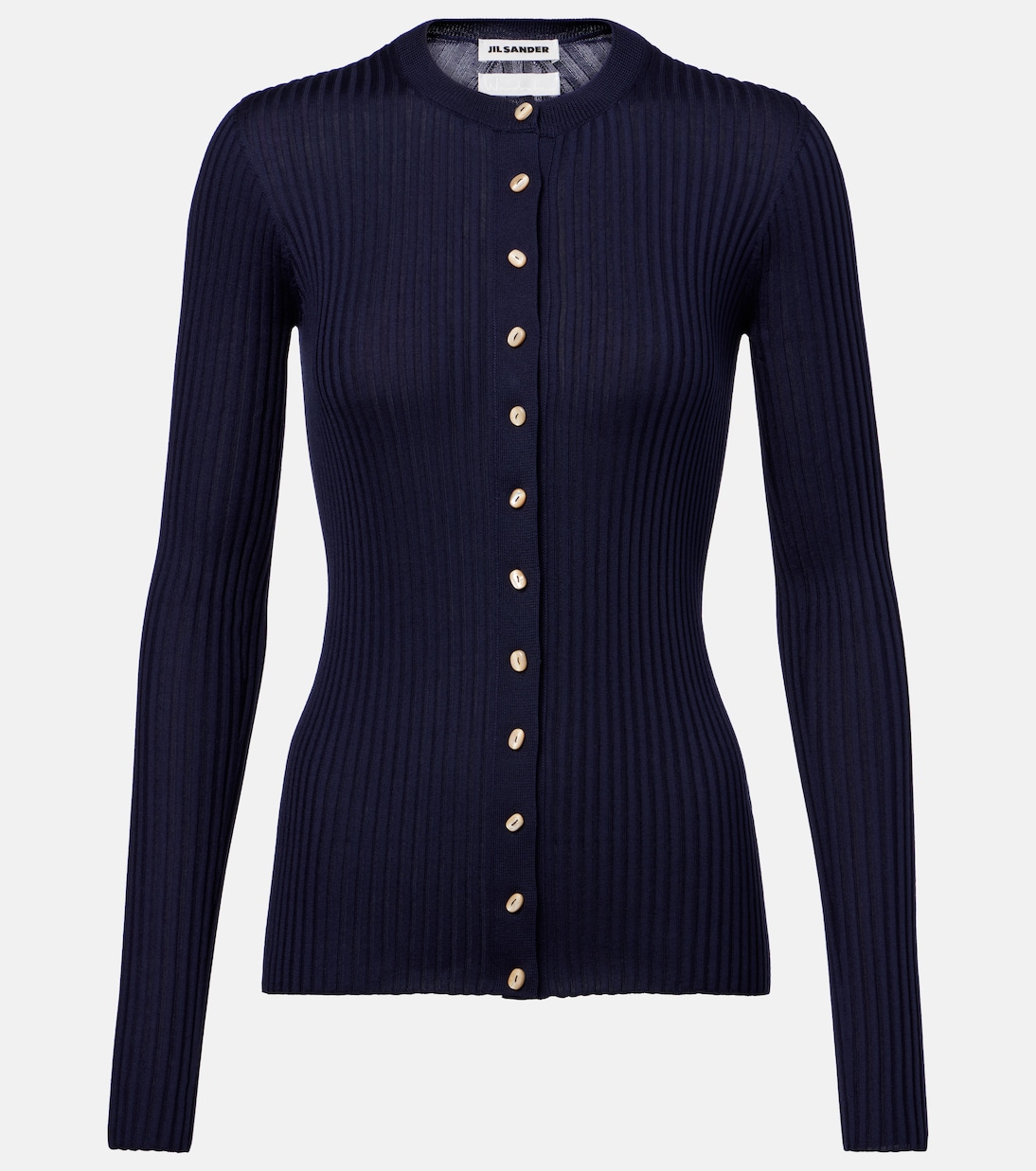Ribbed-knit silk cardigan | Jil Sander