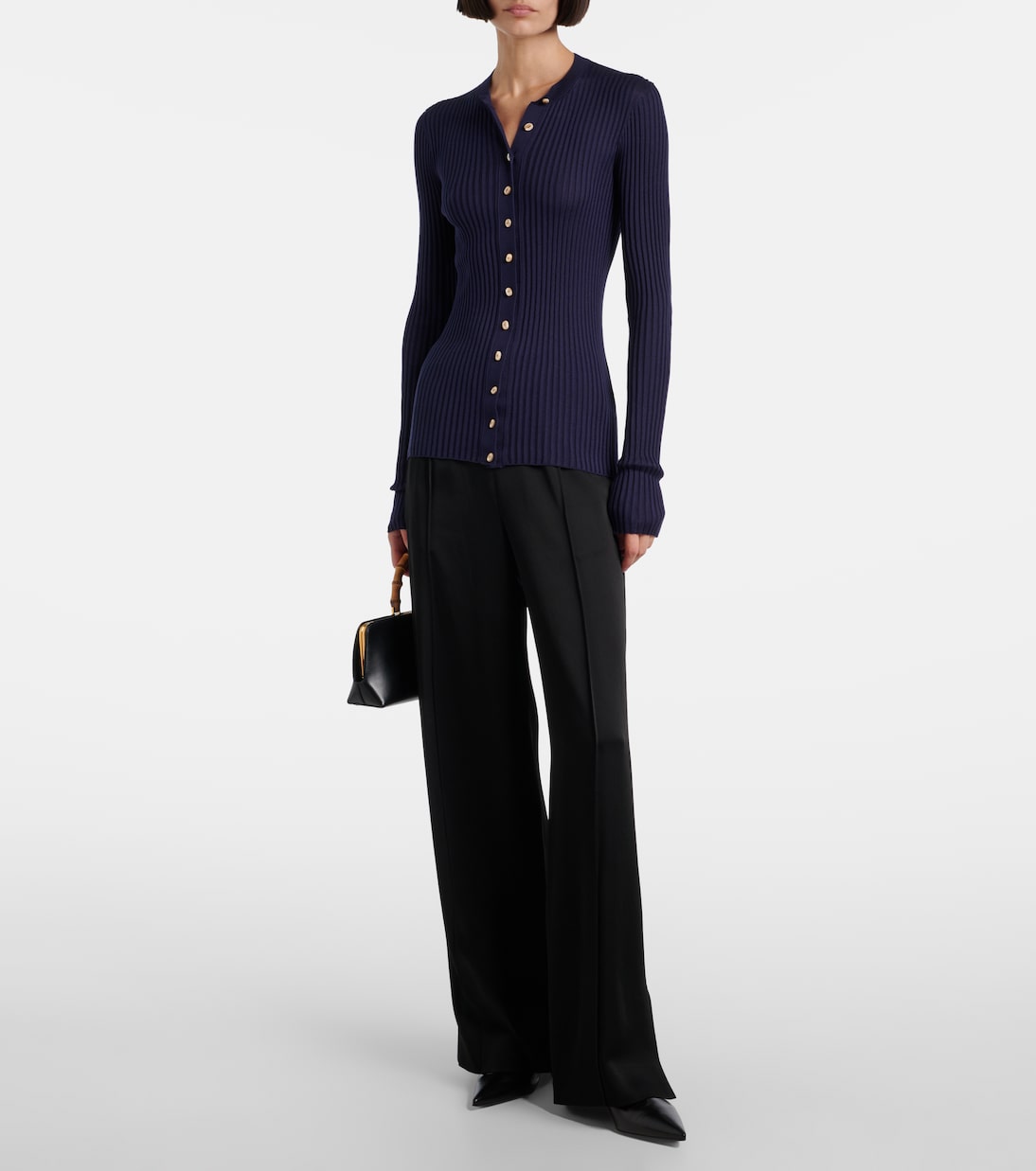 Ribbed-knit silk cardigan | Jil Sander