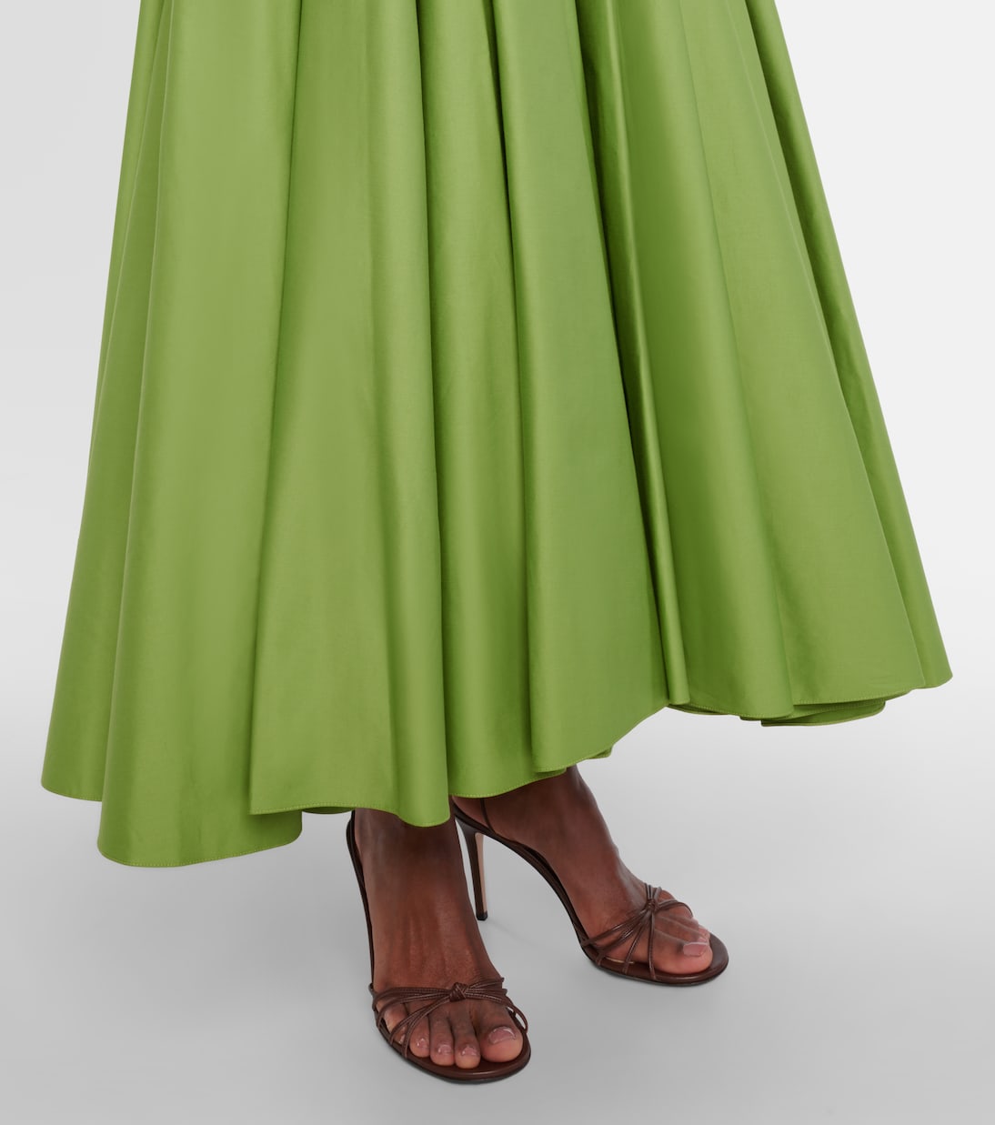 Abito lungo in cotone plissé | Oscar de la Renta
