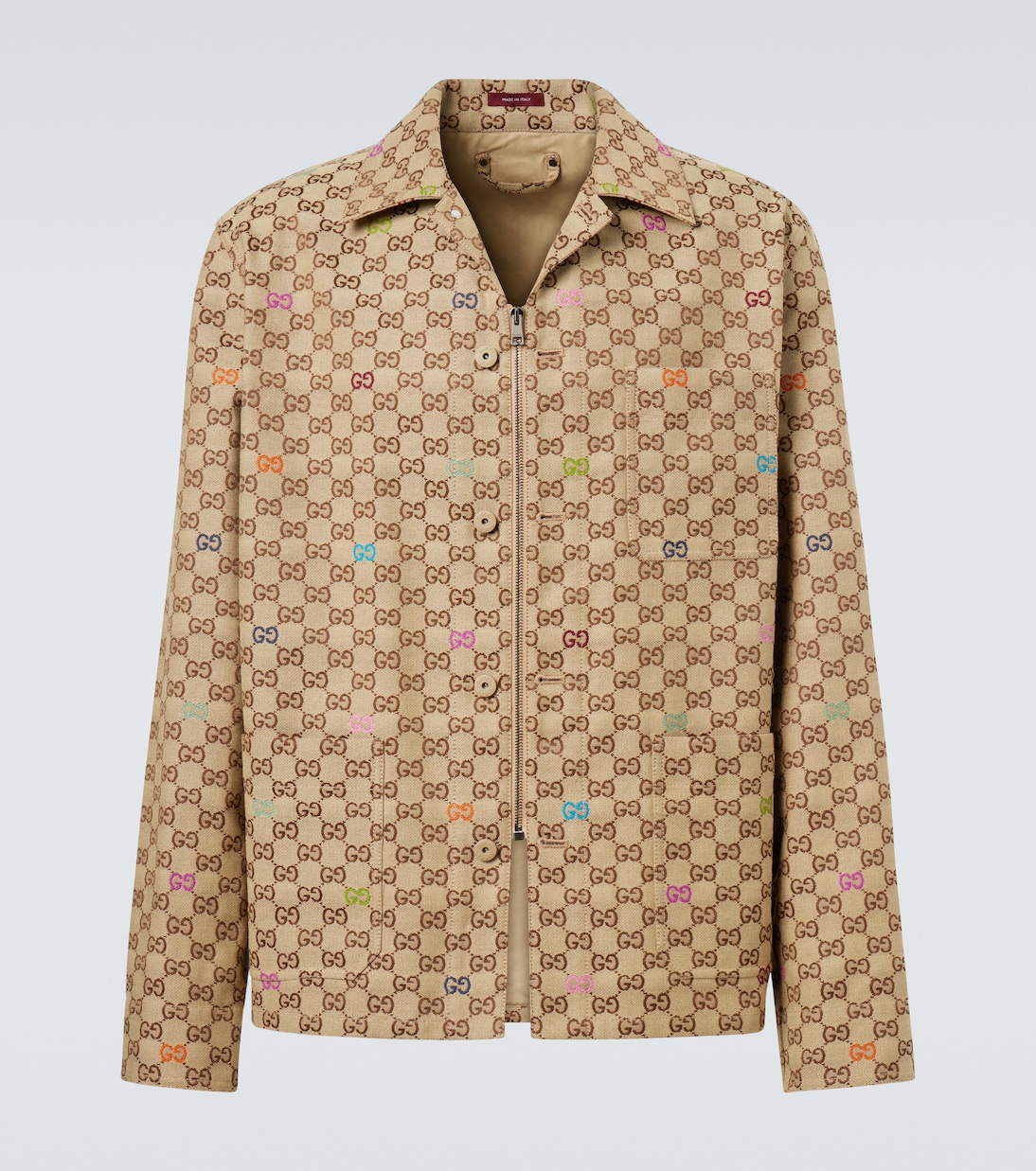 Chaqueta de lona GG en mezcla de algodón | Gucci