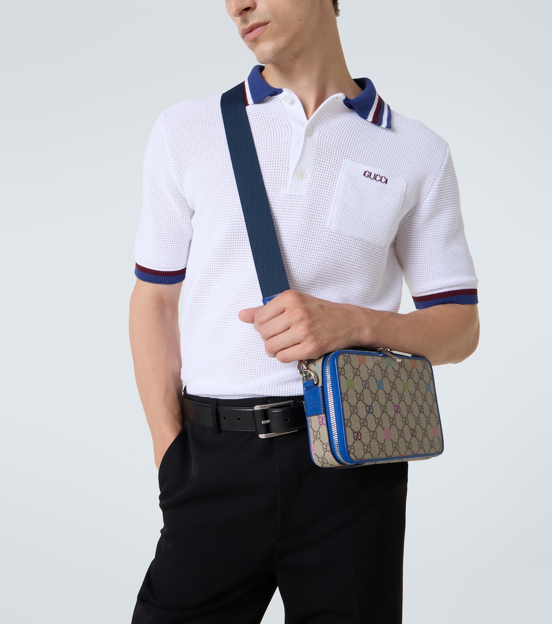 Messenger Bag GG aus Canvas mit Leder | Gucci