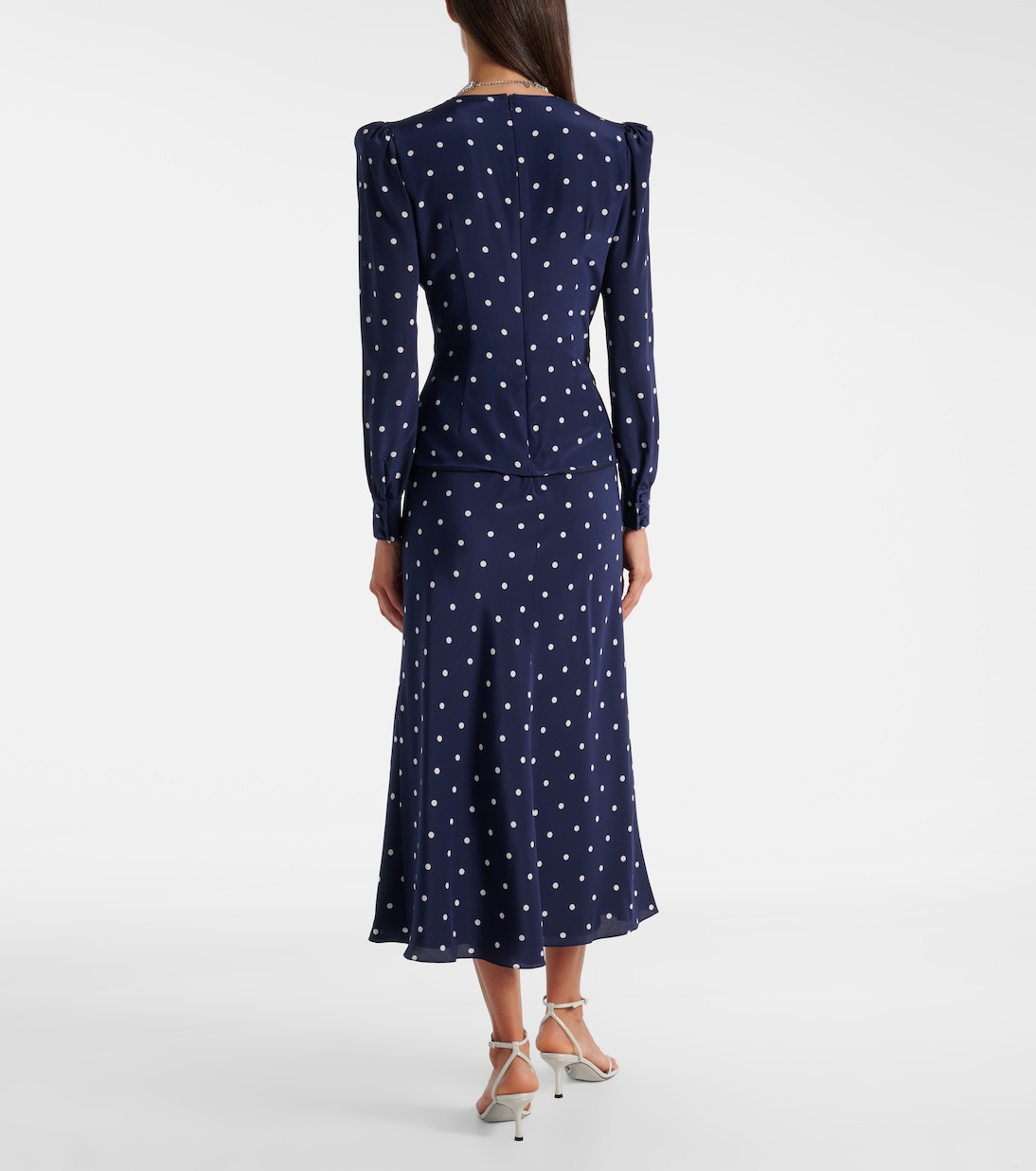 Polka-dot silk midi dress | Alessandra Rich
