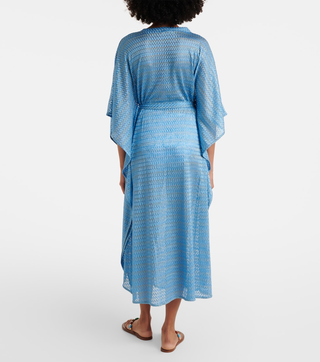 June chevron lamé kaftan | Melissa Odabash