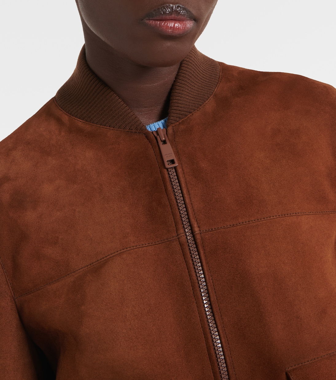 Giacca blouson in suede | Prada
