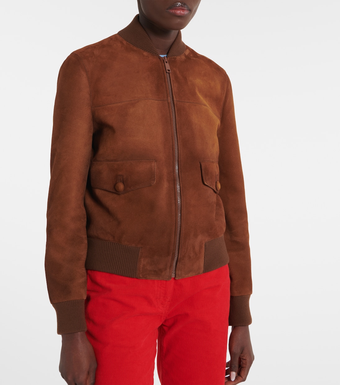 Giacca blouson in suede | Prada
