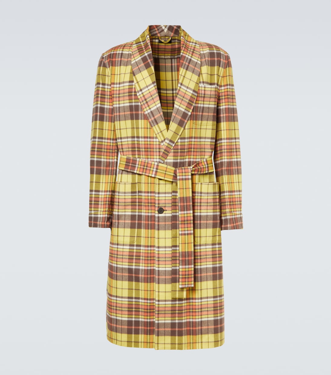 Checked cotton coat | Prada