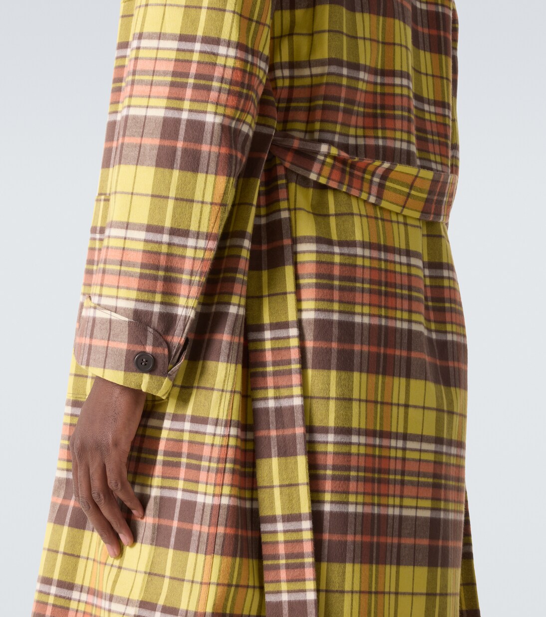 Checked cotton coat | Prada