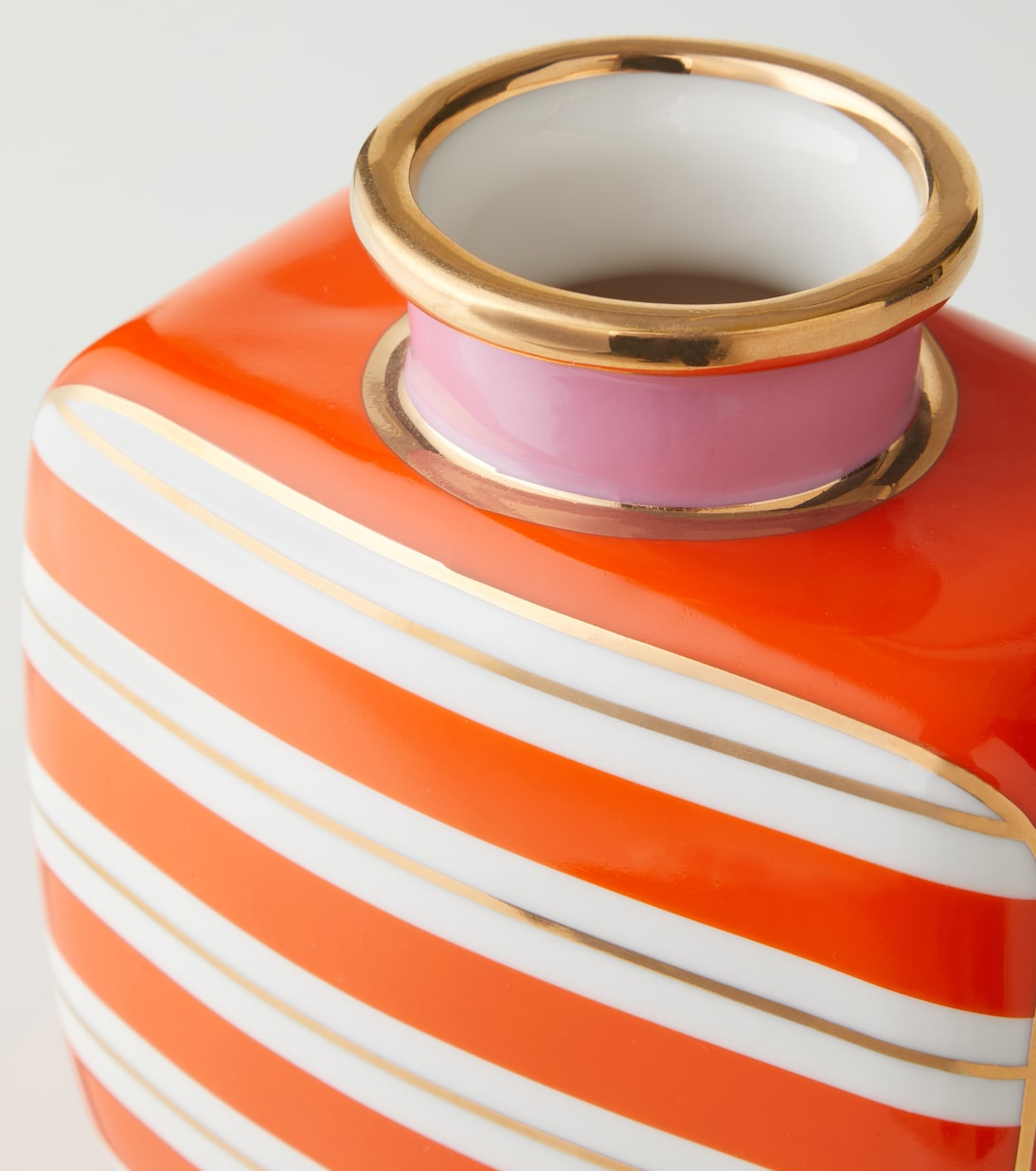 Portofino Square striped porcelain vase | Jonathan Adler