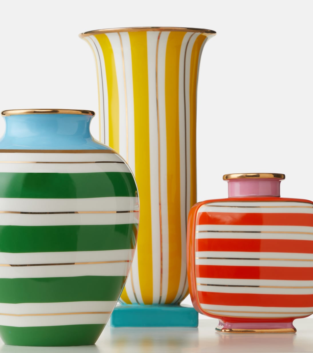 Portofino Square striped porcelain vase | Jonathan Adler
