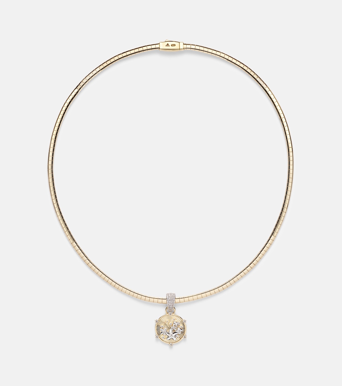 18kt gold necklace with diamonds | FoundRae