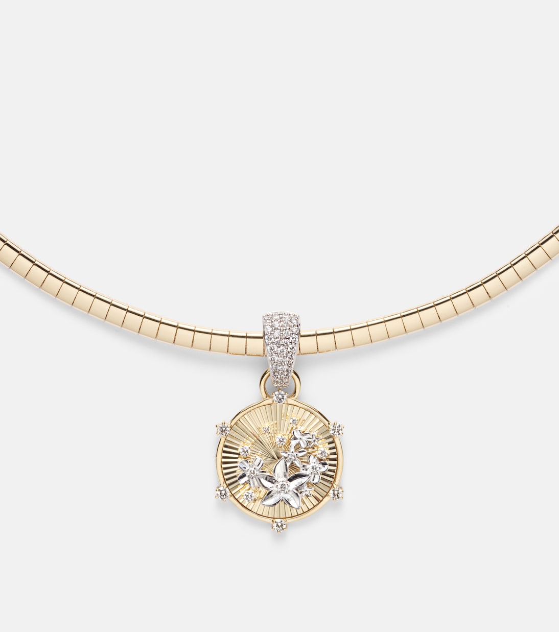 18kt gold necklace with diamonds | FoundRae