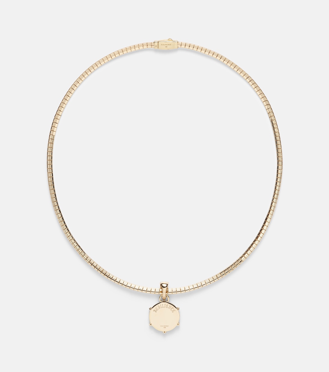 18kt gold necklace with diamonds | FoundRae