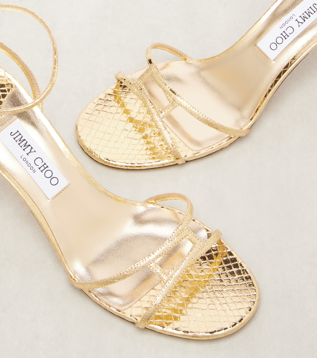 Sandalen 1998 Leo 65 aus Metallic-Leder | Jimmy Choo