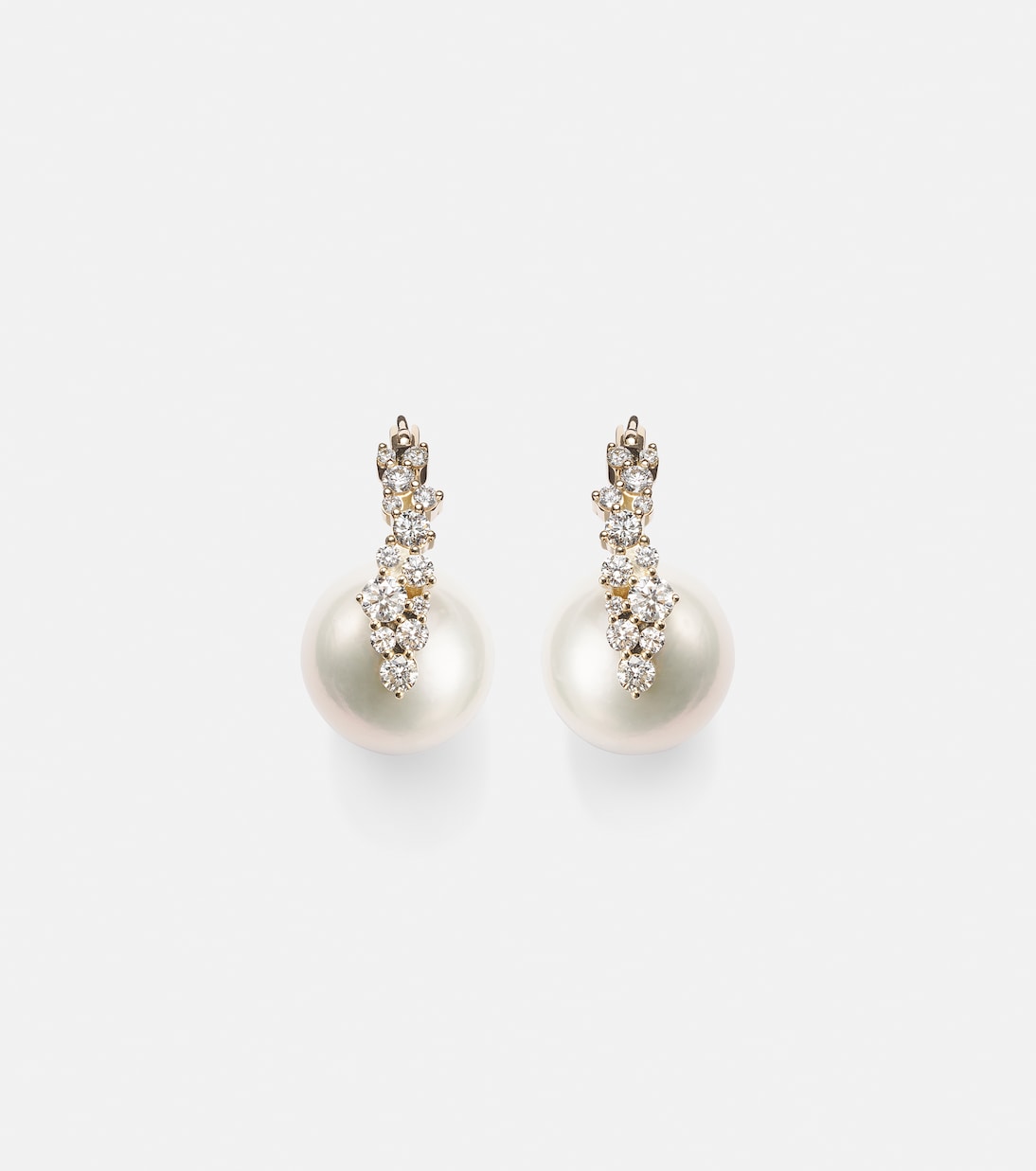 Boucles d'oreilles Cocktail en or 14 ct, perles et diamants  | Sydney Evan