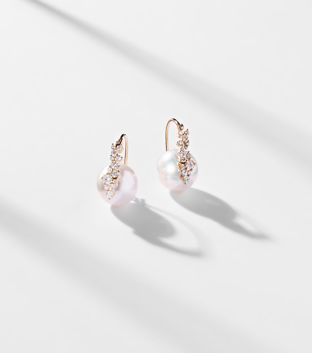 Boucles d'oreilles Cocktail en or 14 ct, perles et diamants  | Sydney Evan
