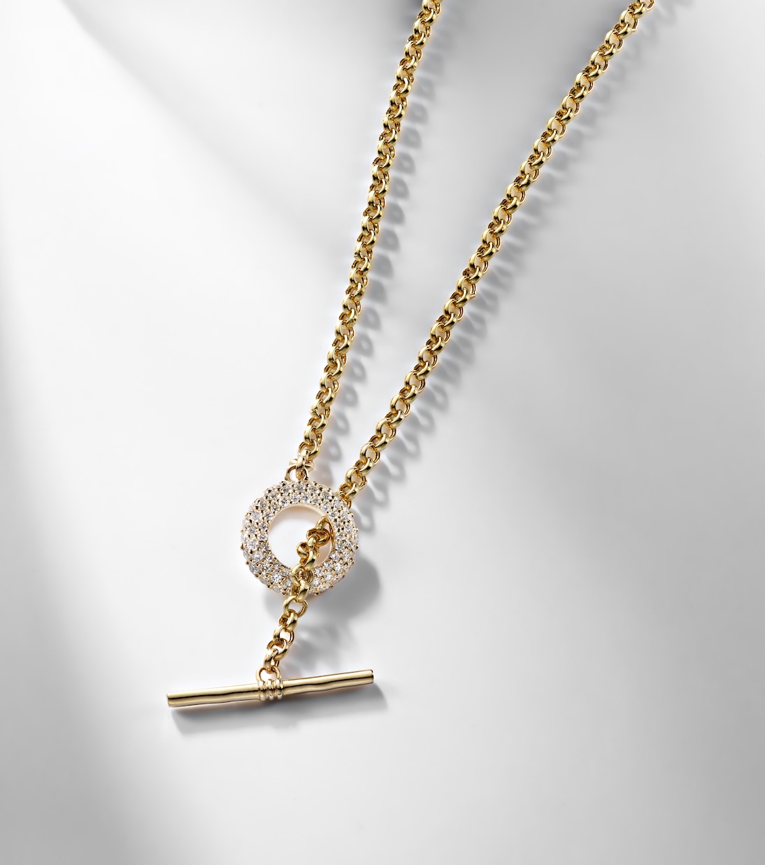 14kt gold chain necklace with diamonds | Stone and Strand