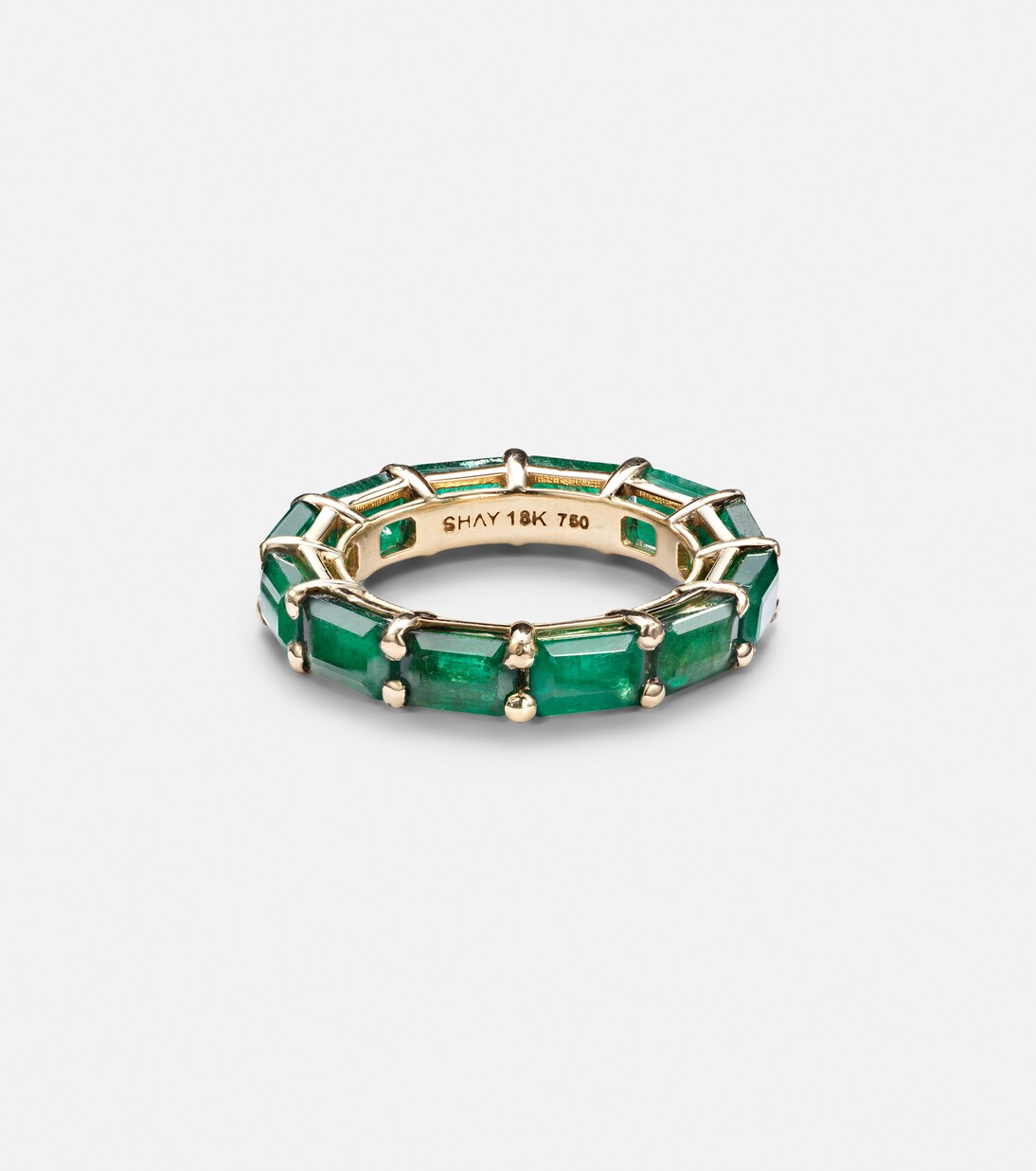 18kt gold ring with emerald | Shay Jewelry