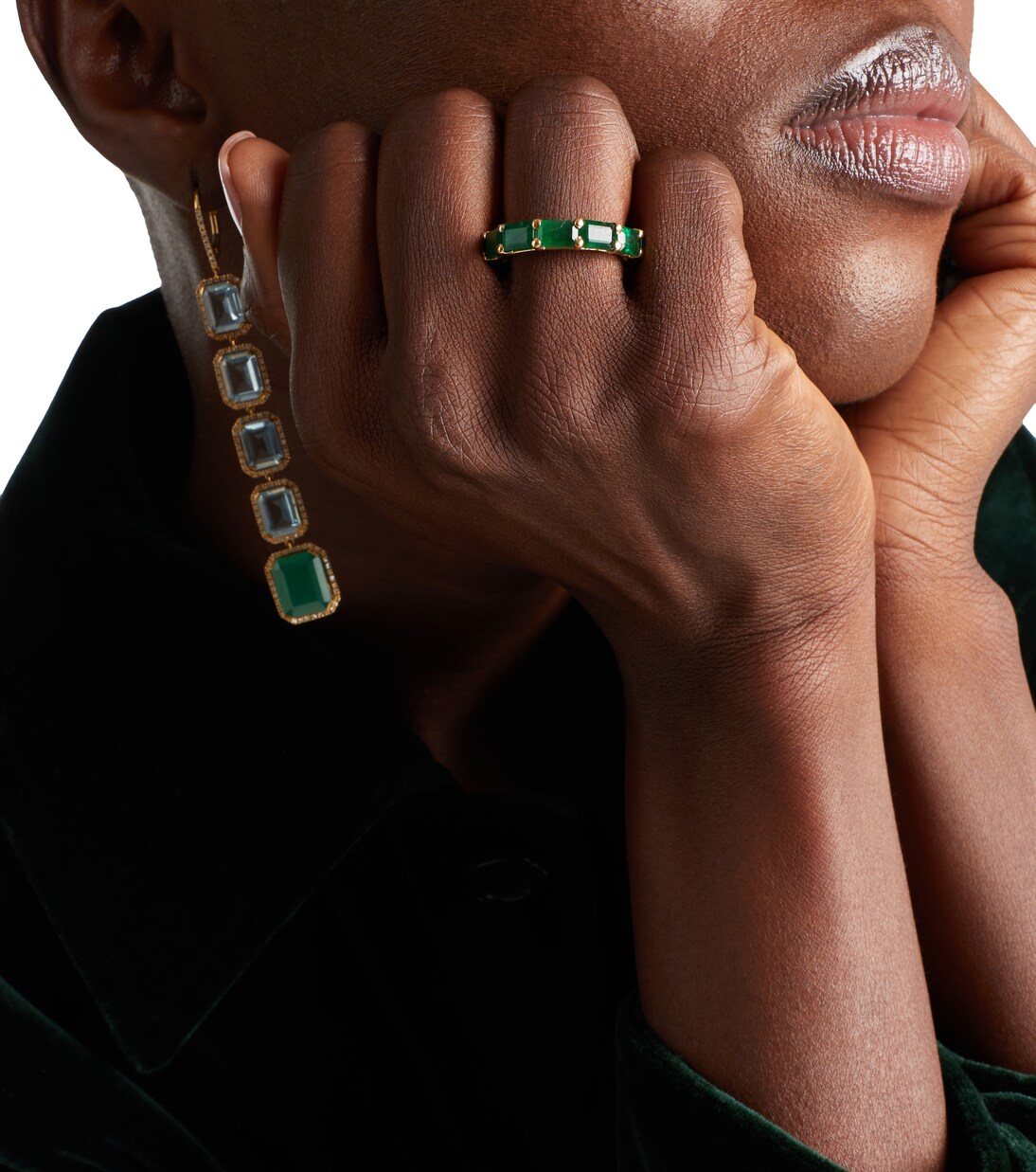 18kt gold ring with emerald | Shay Jewelry