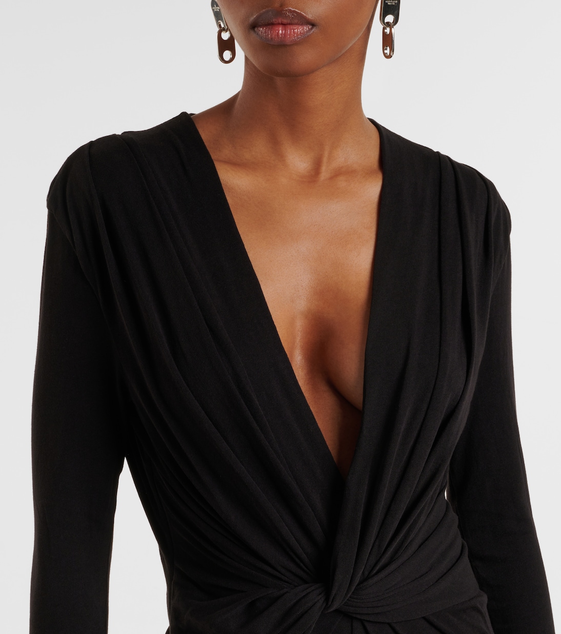 Gathered cotton-blend jersey maxi dress | Entire Studios