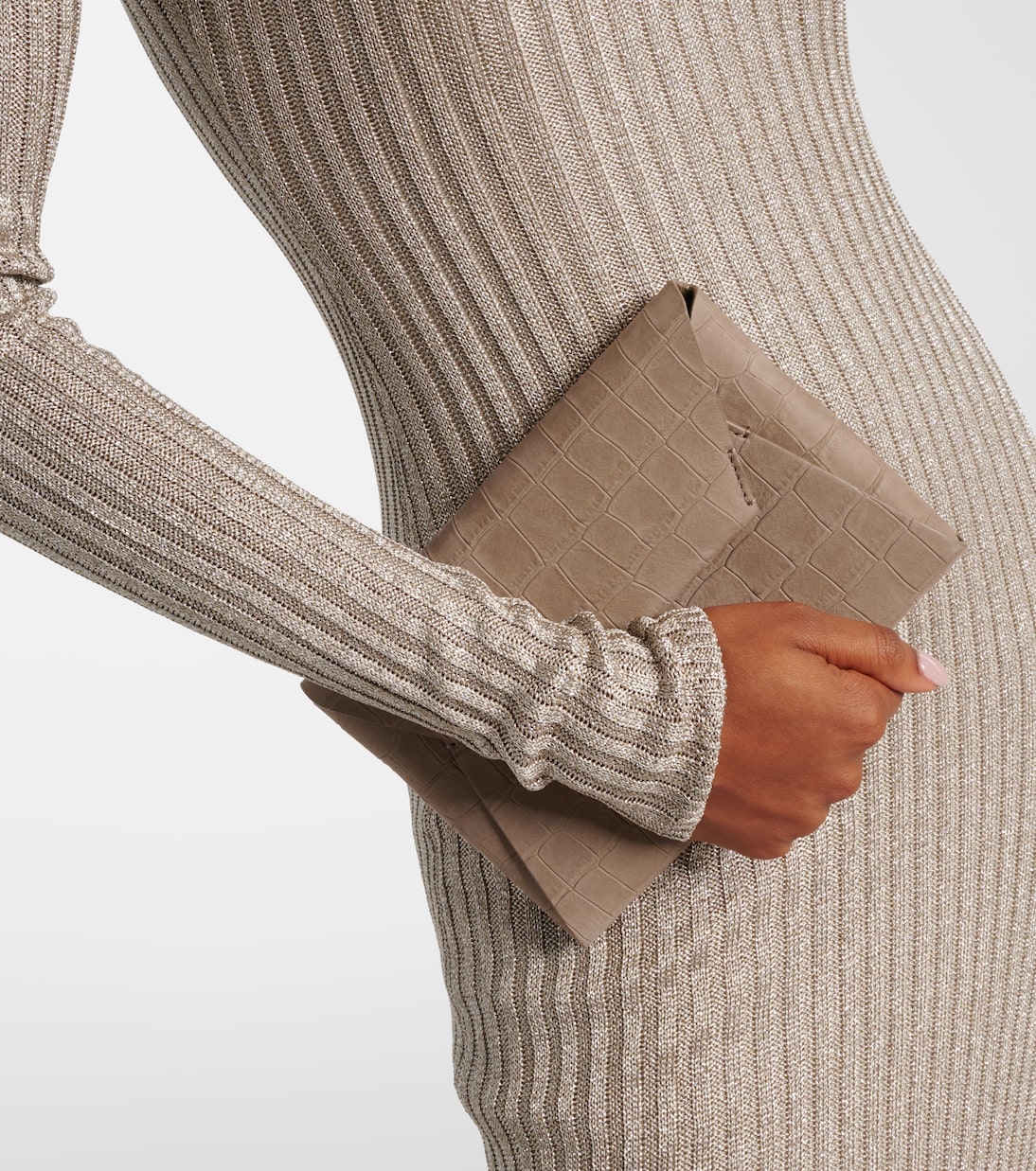 Robe longue Monoli en lamé | Brunello Cucinelli