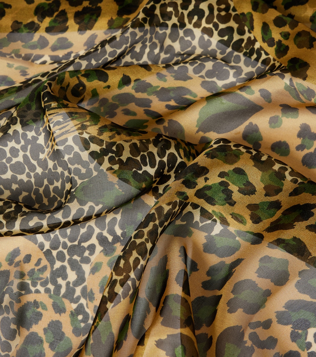 Leopard-print silk scarf | Saint Laurent