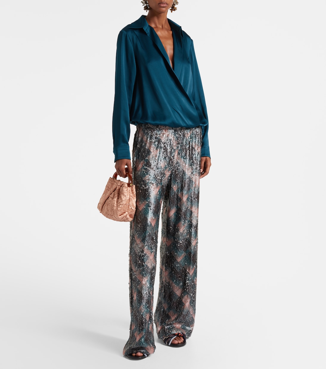 Satin wrap top | Dries Van Noten