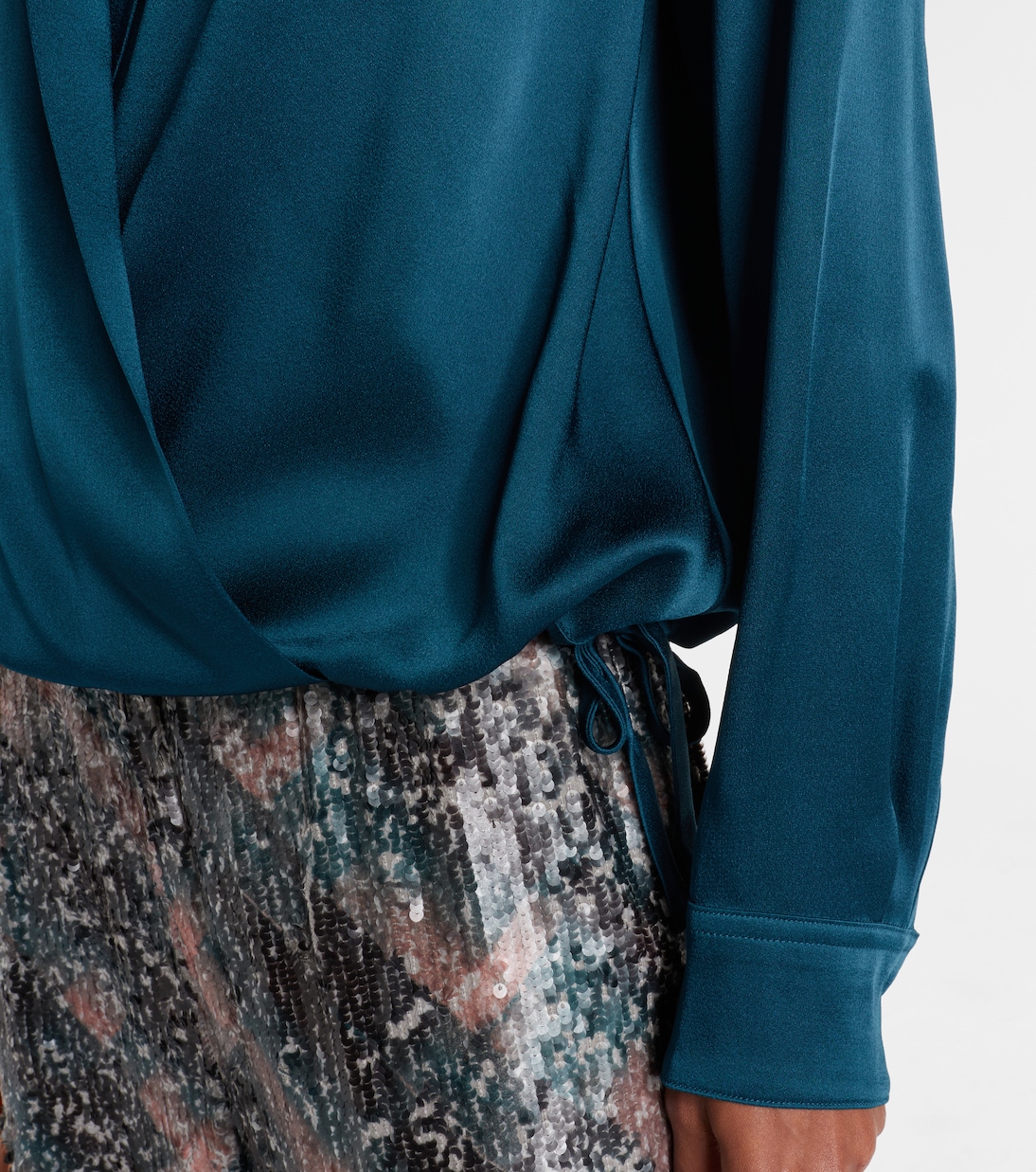 Satin wrap top | Dries Van Noten