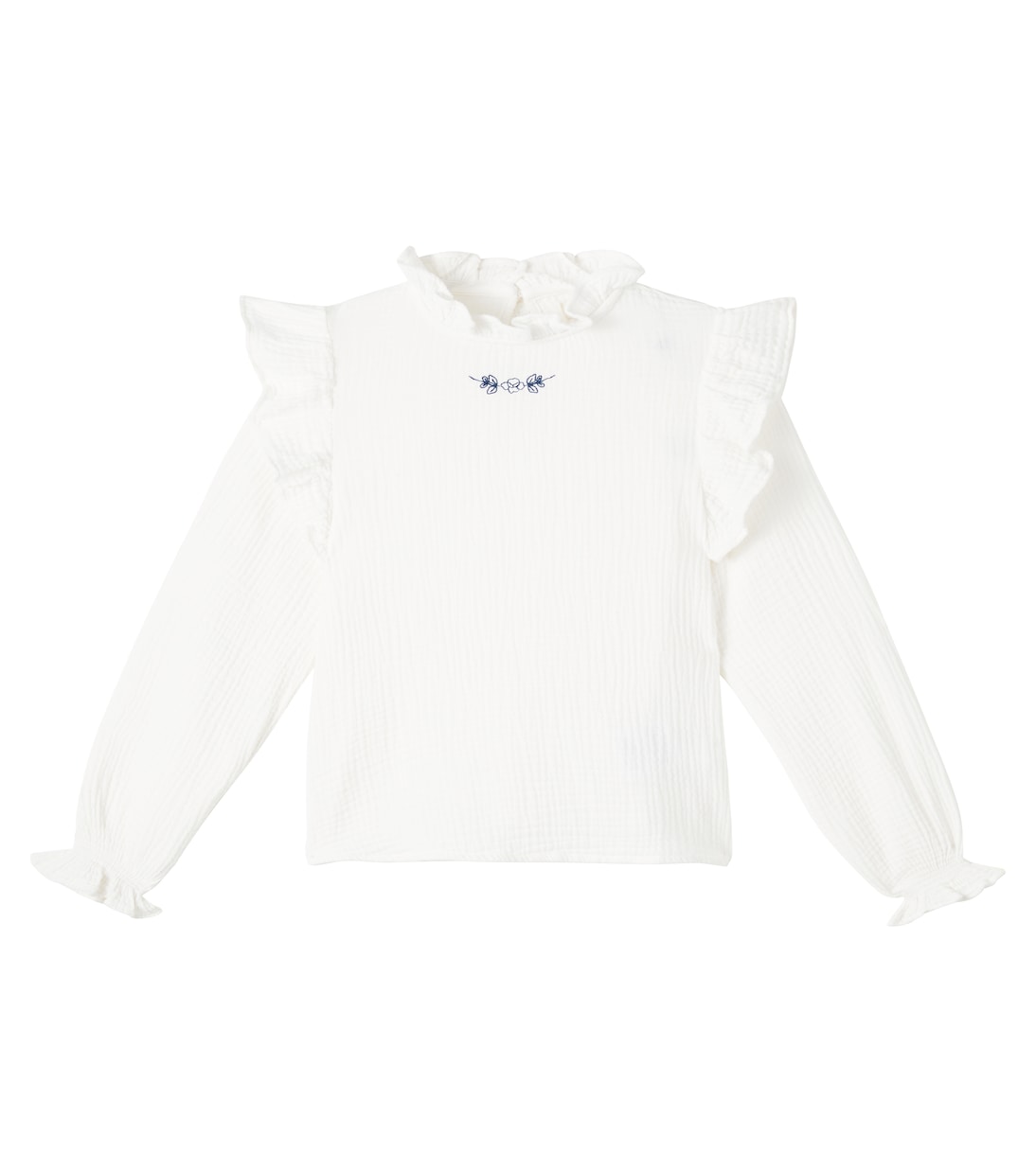 Maitea ruffled cotton blouse | The New Society