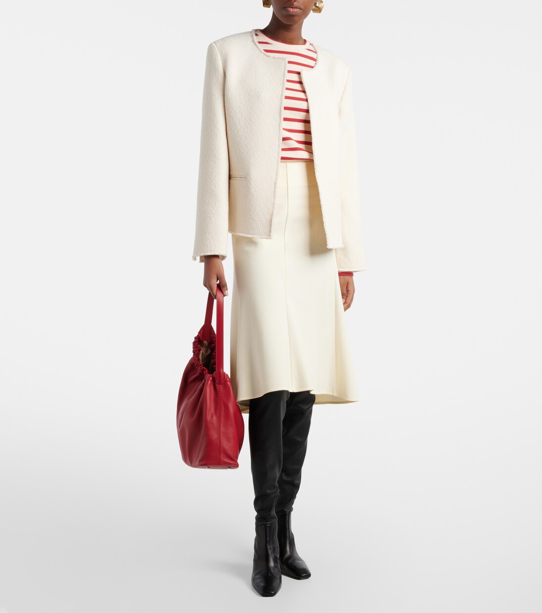 Demi Lune Cloud Medium leather shoulder bag | Aesther Ekme