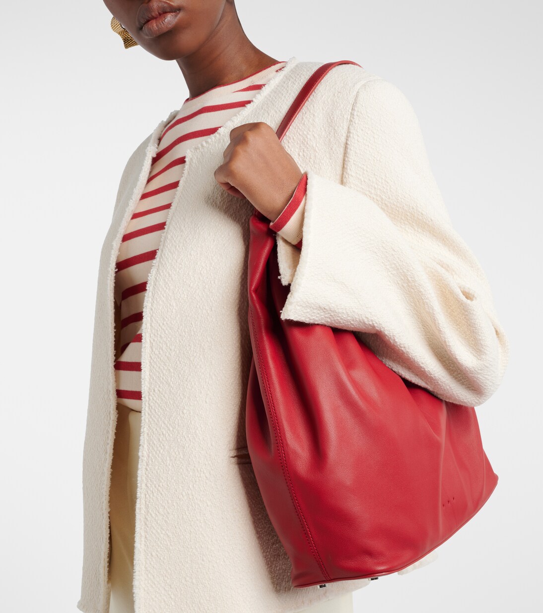 Demi Lune Cloud Medium leather shoulder bag | Aesther Ekme