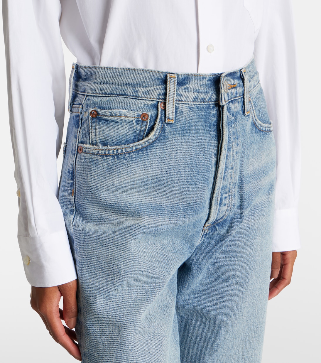 90's Pinch Waist high-rise straight jeans | Agolde