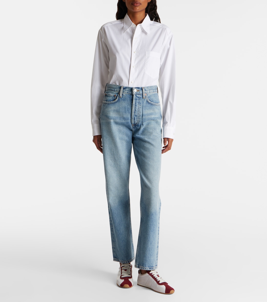 90's Pinch Waist high-rise straight jeans | Agolde