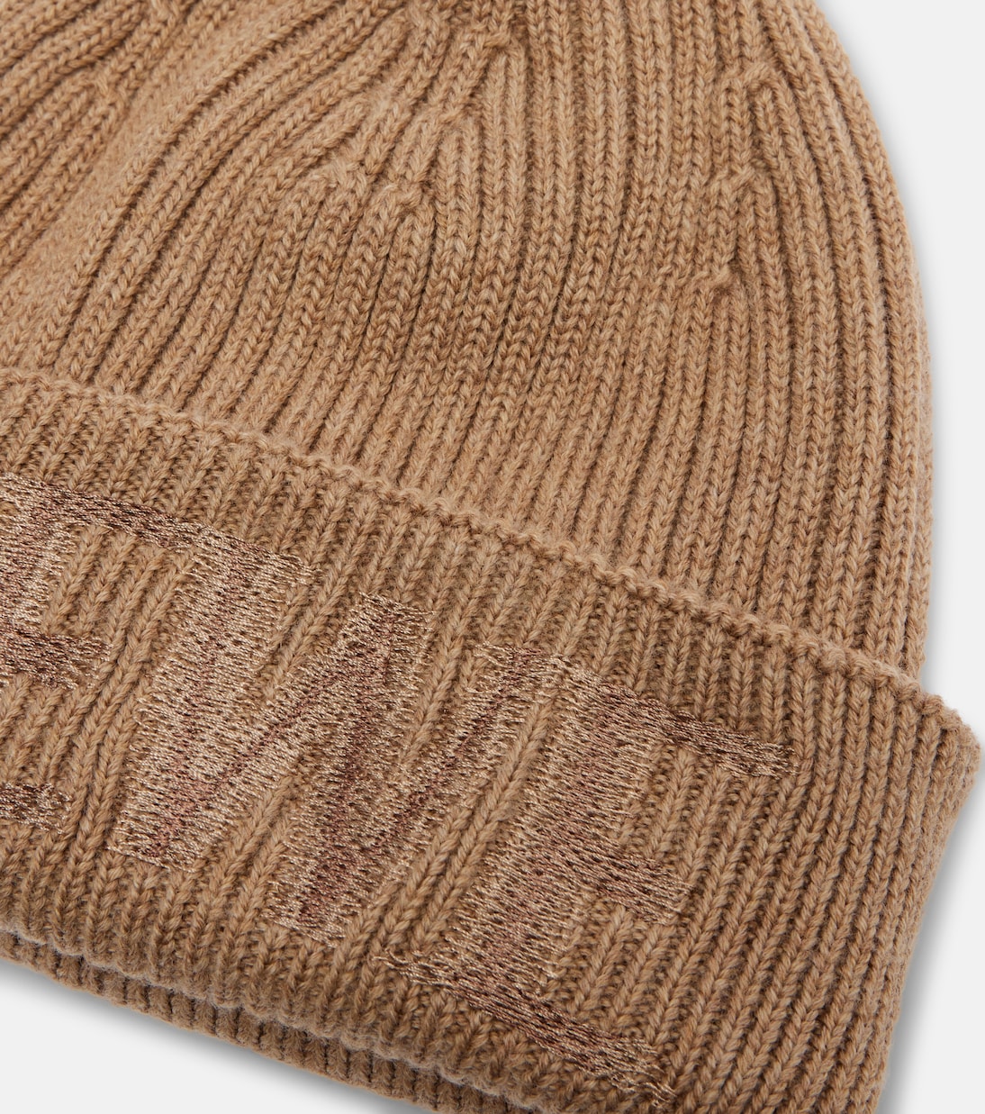 Logo embroidered ribbed-knit wool beanie | Loewe