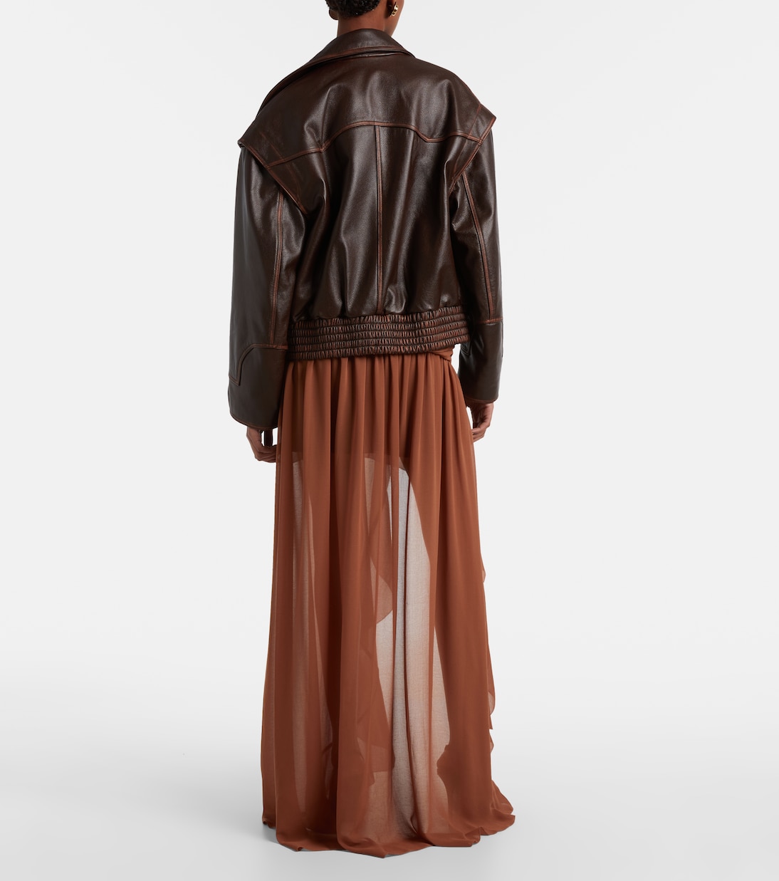 Draped asymmetric maxi skirt | Jacques Wei