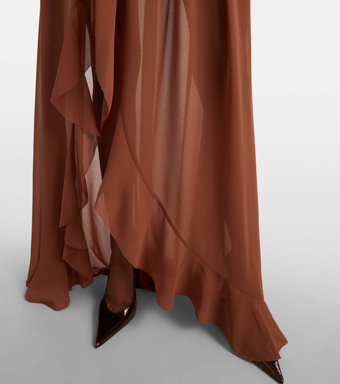 Draped asymmetric maxi skirt | Jacques Wei