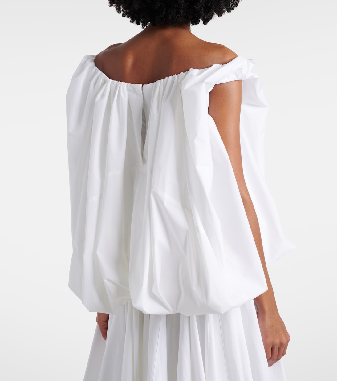 Lavande gathered off-shoulder cotton-blend top | Jacquemus