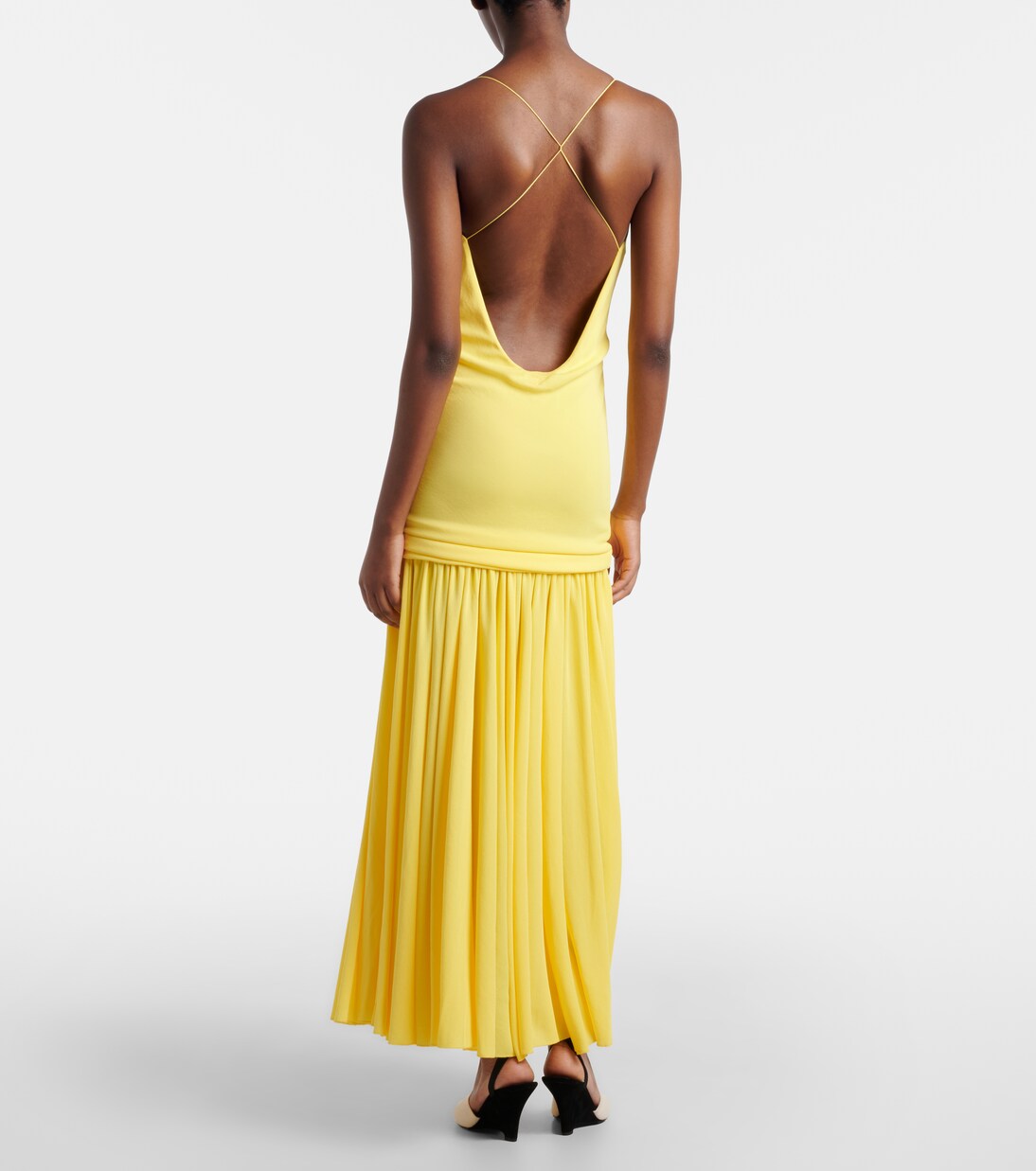 Abiha缩褶针织中长连衣裙 | Jacquemus