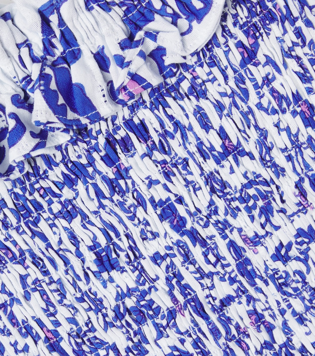 Alitza floral smocked cotton top | Poupette St Barth Kids