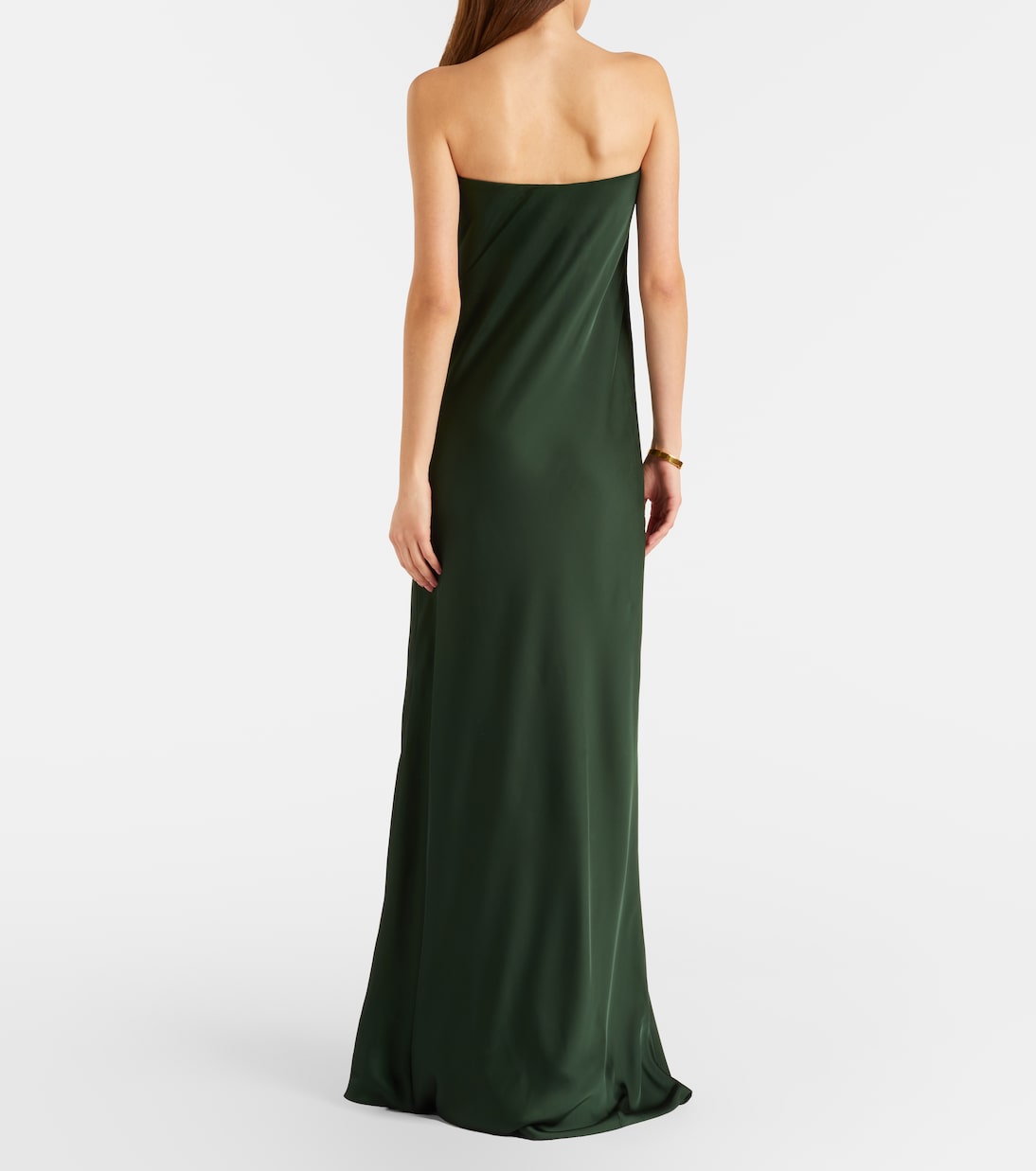 Strapless satin gown | Norma Kamali