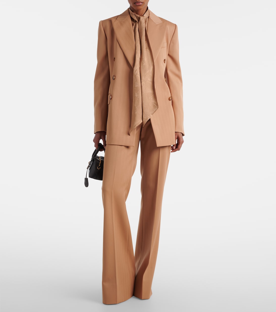 Leopard-print silk-blend jacquard blouse | Stella McCartney