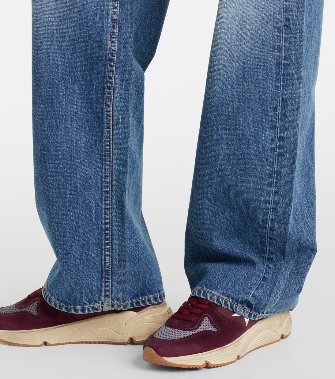 Running Nylon suede-trimmed sneakers | Golden Goose