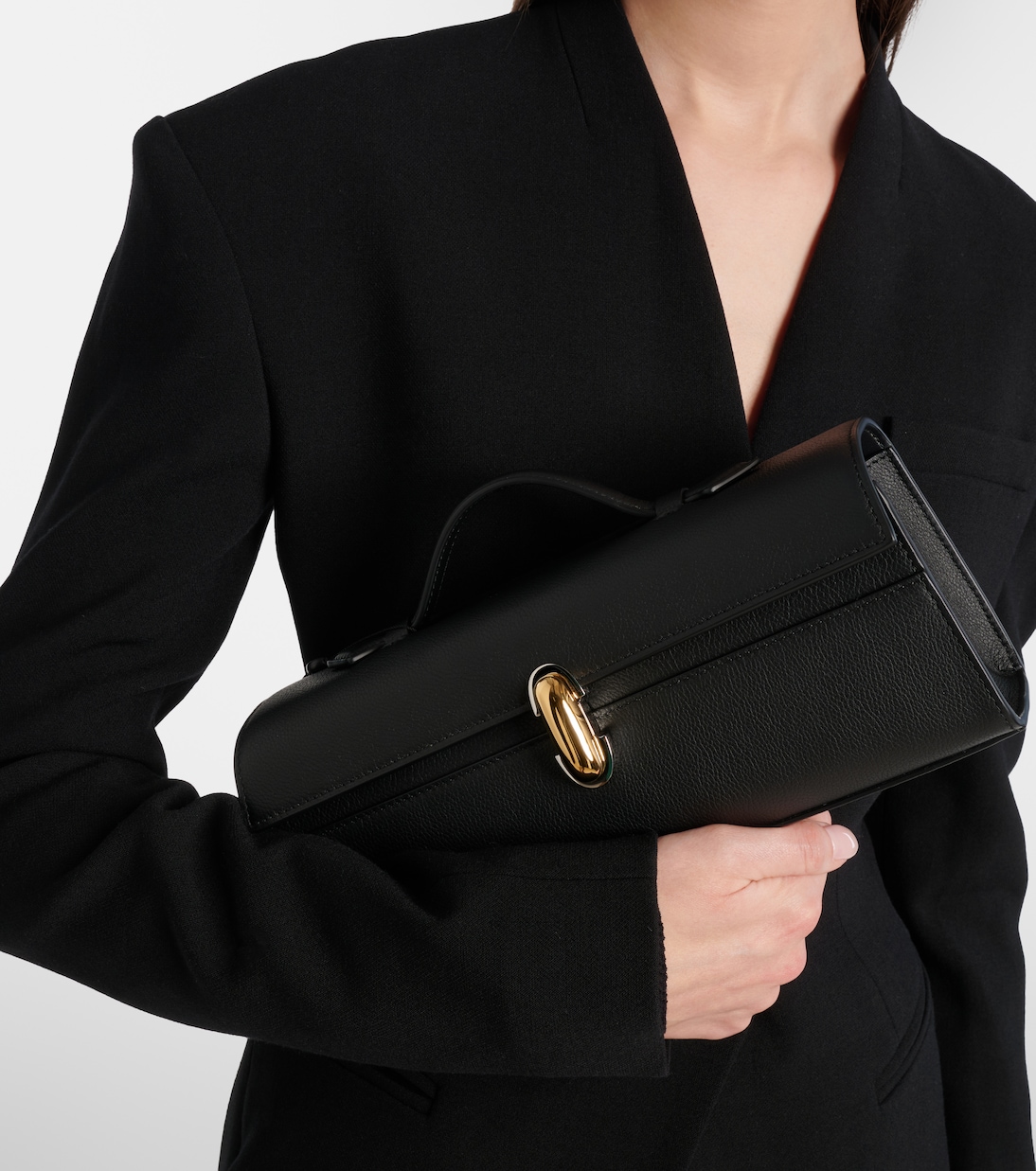 Symmetry Slim leather top-handle bag | Savette