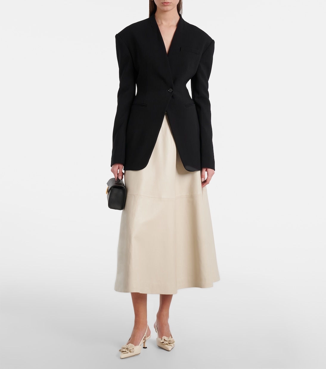 Symmetry Slim leather top-handle bag | Savette