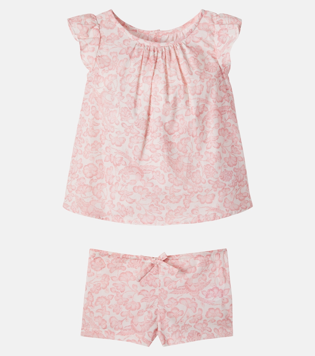 Ailette floral cotton pajamas | Bonpoint