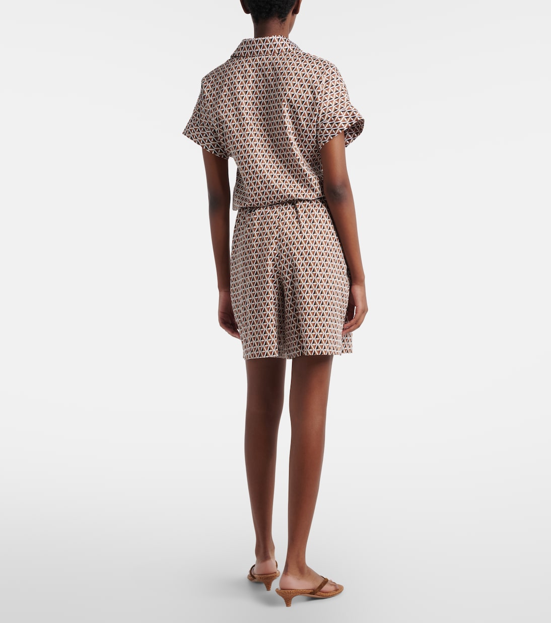 Omelia printed cotton Bermuda shorts | Max Mara