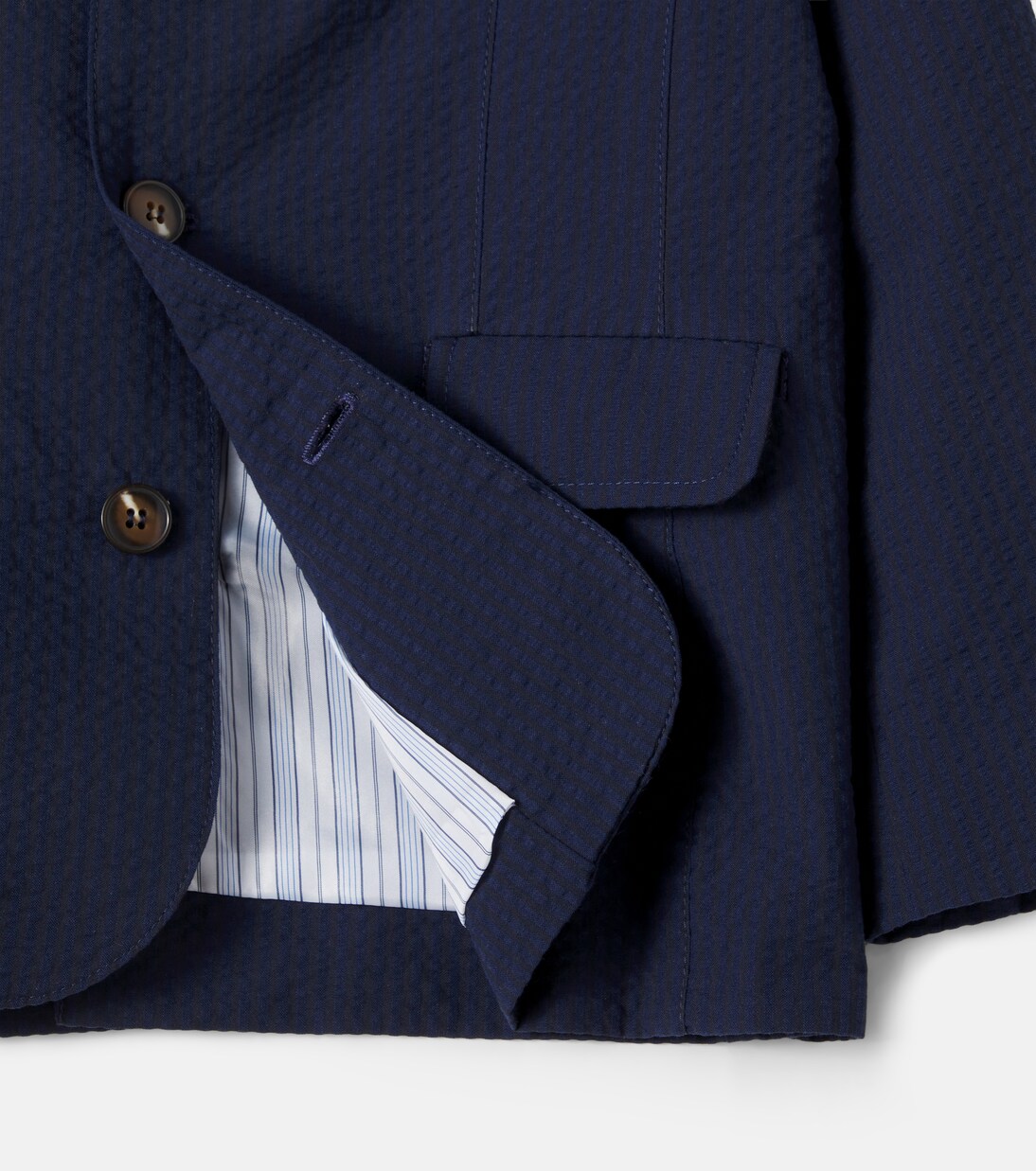 Sybil cotton seersucker blazer | La Coqueta